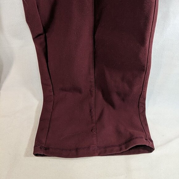 Along Fit Burgundy Red Plum Purple Bootcut Sweat Pants Yoga High Rise Large L - Picture 3 of 10